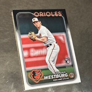 Topps Orioles Rookie Card with Orange and Black Accents